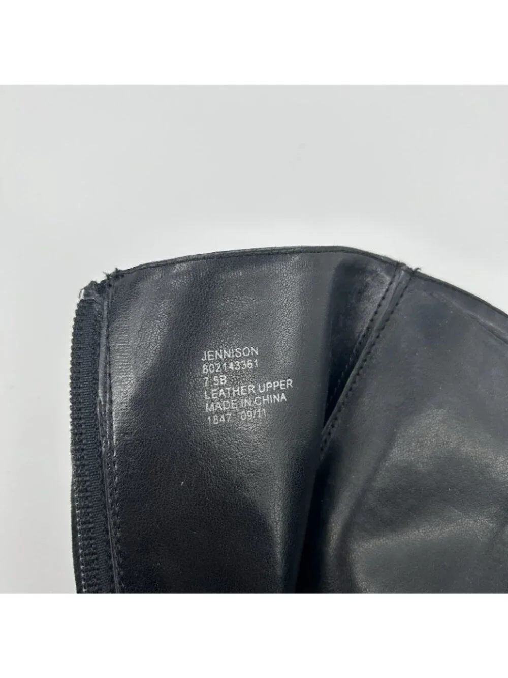Ralph Lauren Jennison Boots 7.5B Leather Pointed Toe Stiletto Knee High Buckle